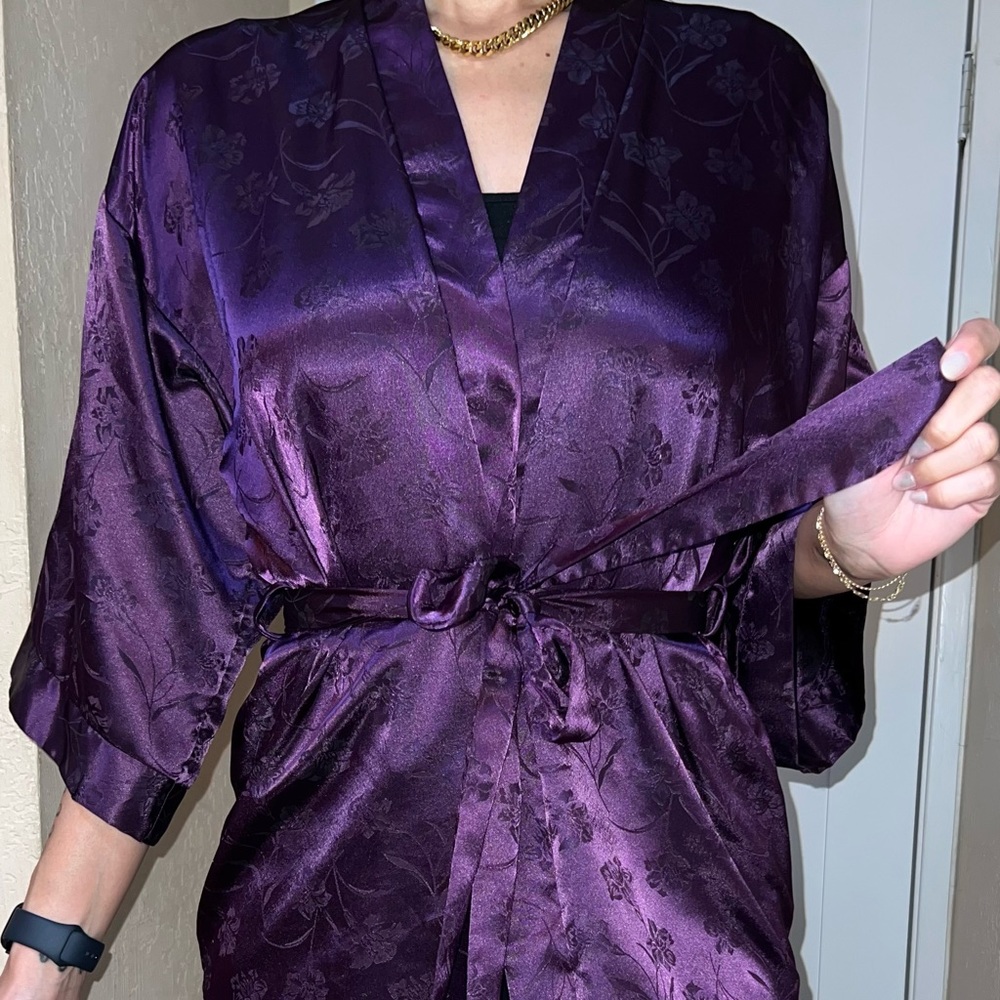 Fredrick’s of Hollywood | Plum Jacquard Robe